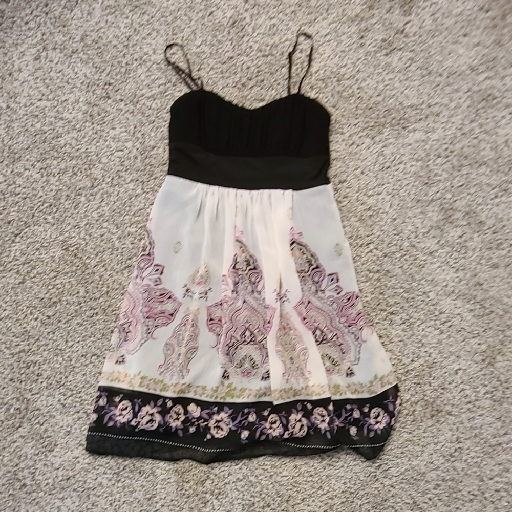 Purple Paisley Sundress Flowy, Thick Fabric